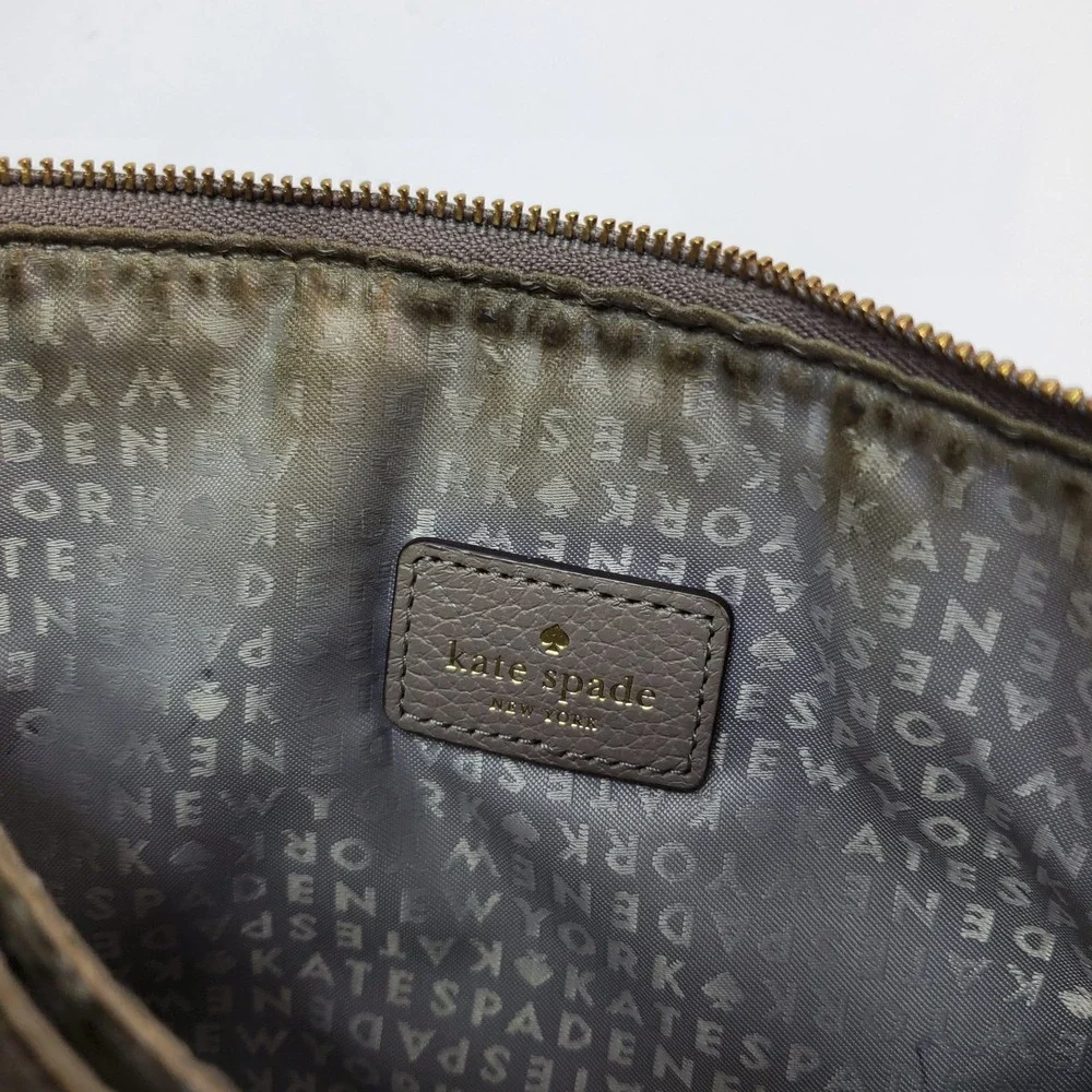 Kate Spade New York Leila Womens Leather‎ Triple Gusset Crossbody Bag Taupe Nude